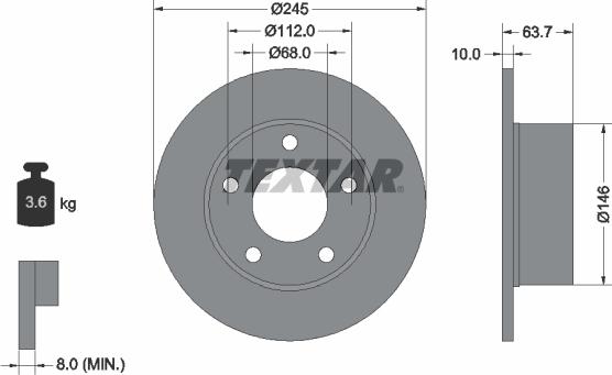 Textar 92057503 - Fren Diski parcadolu.com