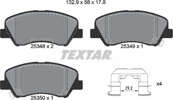 Textar 2534801 - Fren Balata Seti, Diskli Fren parcadolu.com