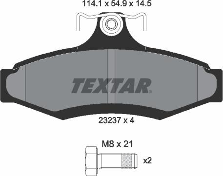 Textar 2323701 - Fren Balata Seti, Diskli Fren parcadolu.com