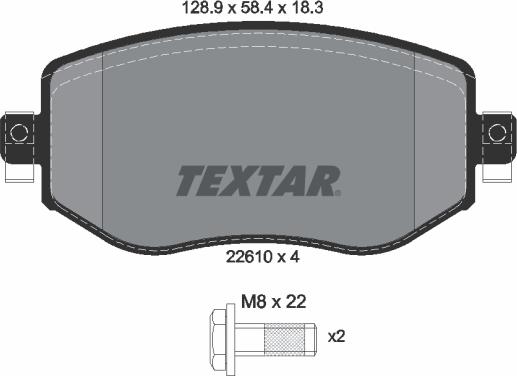 Textar 2261001 - Fren Balata Seti, Diskli Fren parcadolu.com