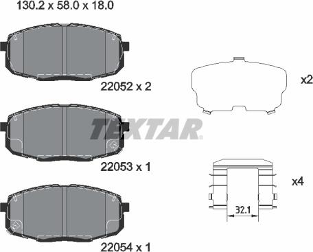 Textar 2205201 - Fren Balata Seti, Diskli Fren parcadolu.com