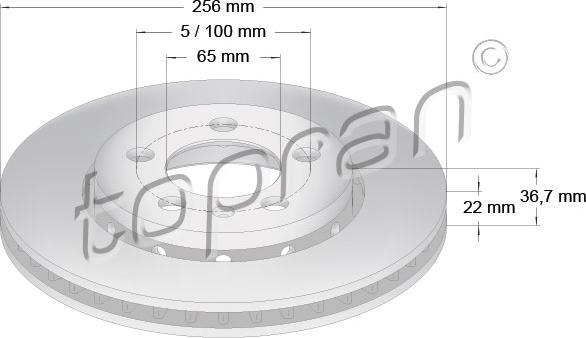 Topran 110 434 - Fren Diski parcadolu.com