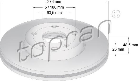 Topran 304 728 - Fren Diski parcadolu.com