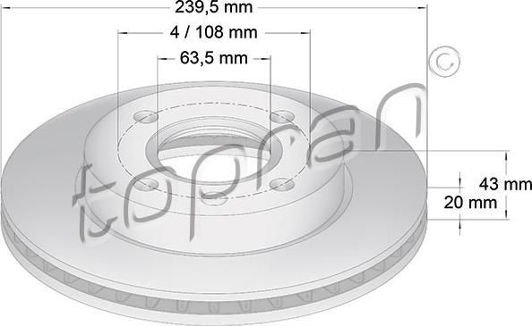 Topran 301 908 - Fren Diski parcadolu.com