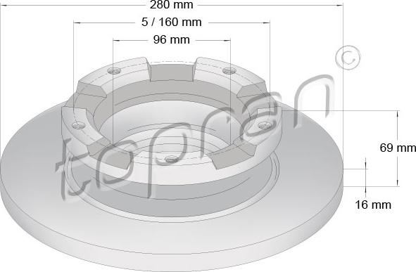 Topran 303 971 - Fren Diski parcadolu.com