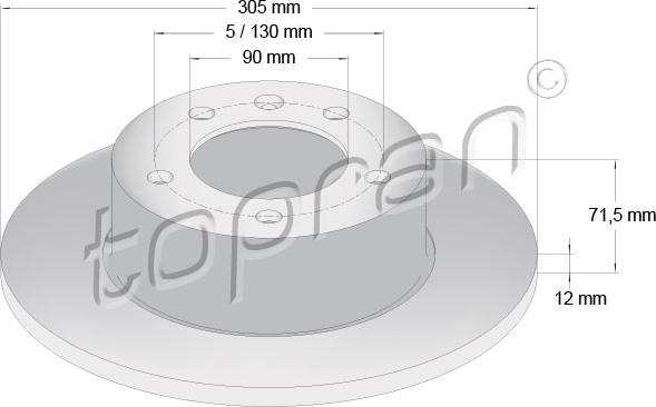 Topran 208 236 - Fren Diski parcadolu.com