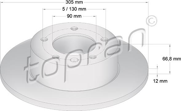 Topran 207 071 - Fren Diski parcadolu.com