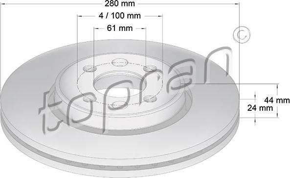 Topran 700 184 - Fren Diski parcadolu.com