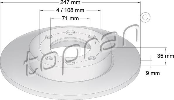 Topran 721 182 - Fren Diski parcadolu.com