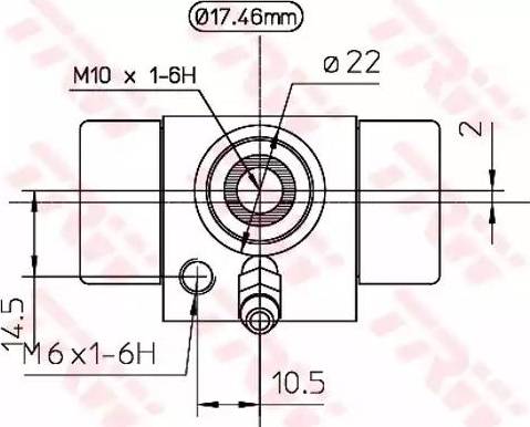 TRW BWC107A - FREN SILINDIRI ARKA 17.5 - ALUMINYUM VW CADDY 83-92  GOLF 75-98  PASSAT 74-90  POLO  75-10  parcadolu.com