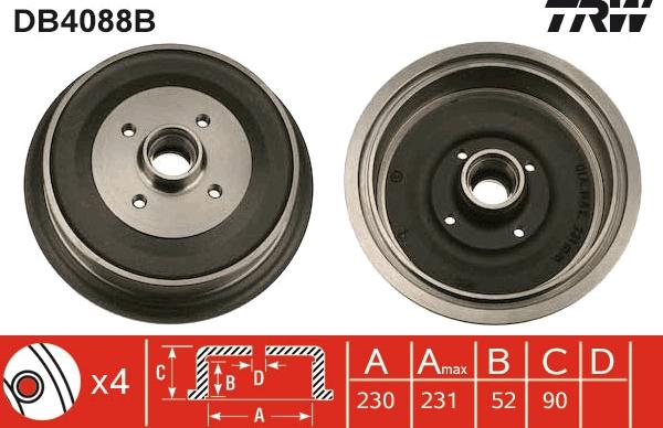 TRW DB4088B - Fren Kampanası parcadolu.com