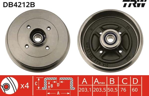 TRW DB4212B - Fren Kampanası parcadolu.com