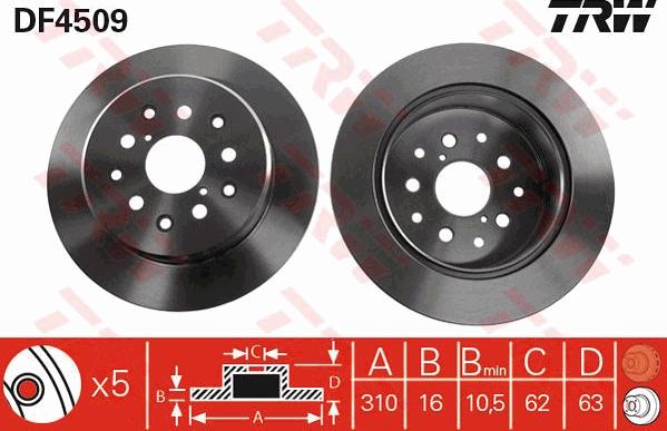 TRW DF4509 - Fren Diski parcadolu.com