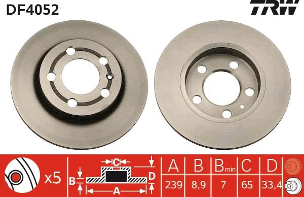 TRW DF4052 - Fren Diski parcadolu.com