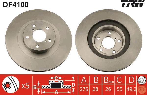 TRW DF4100 - Fren Diski parcadolu.com