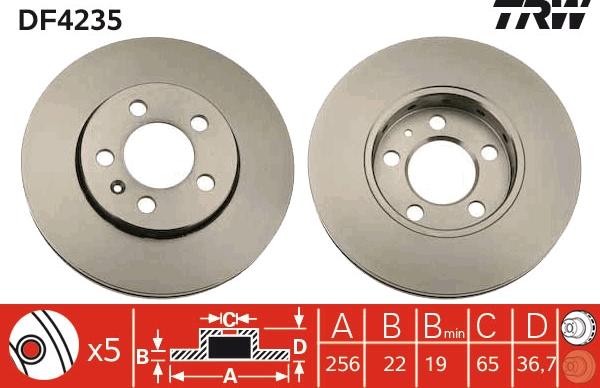 TRW DF4235 - Fren Diski parcadolu.com