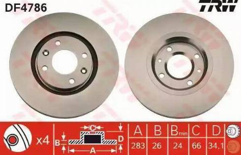 TRW DF4183BP - Fren Diski parcadolu.com