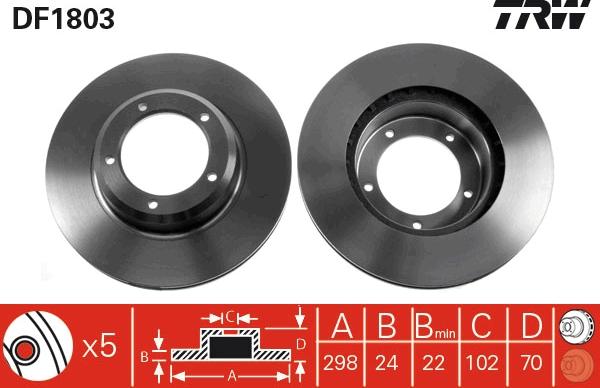 TRW DF1803 - Fren Diski parcadolu.com