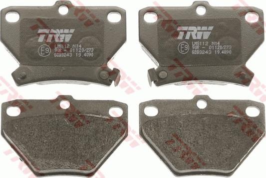 TRW GDB3243 - ARKA FREN BALATASI TOYOTA COROLLA 1.4 1.6 2002-2007 YARIS 1999-2006 VERSO 2001-2004 parcadolu.com