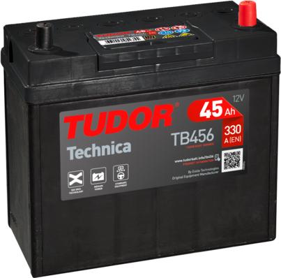 Tudor TB456 - AKU 12V 45 AH 330A B24 237×127×227 DAR TIRNAKSIZ INCE parcadolu.com