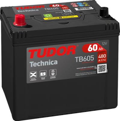 Tudor TB605 - AKU 12V 60 AH 230x173x222 D23 TERS KUTUP parcadolu.com