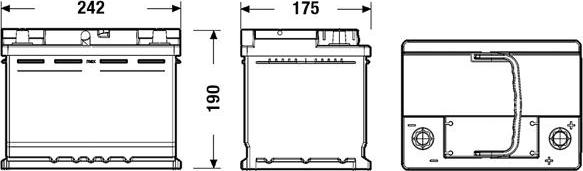 Tudor TL600 - AKU 12V 60 AH 640A  START STOP EFB L02 242×175×190 SULU parcadolu.com