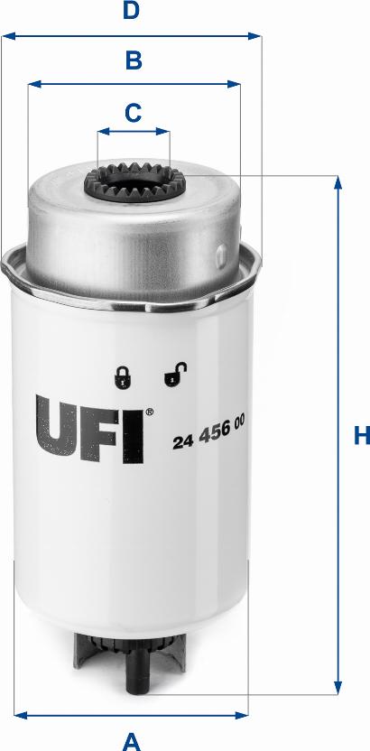 UFI 24.456.00 - Yakıt Filtresi parcadolu.com