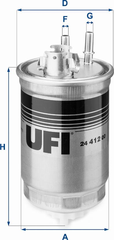 UFI 24.412.00 - Yakıt Filtresi parcadolu.com