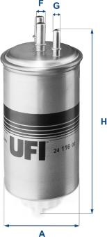 UFI 24.116.00 - Yakıt Filtresi parcadolu.com