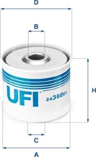 UFI 24.360.01 - Yakıt Filtresi parcadolu.com