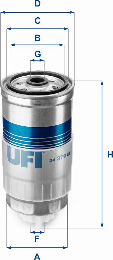 UFI 24.379.00 - Yakıt Filtresi parcadolu.com