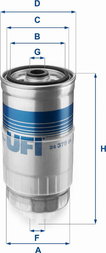 UFI 24.379.01 - Yakıt Filtresi parcadolu.com