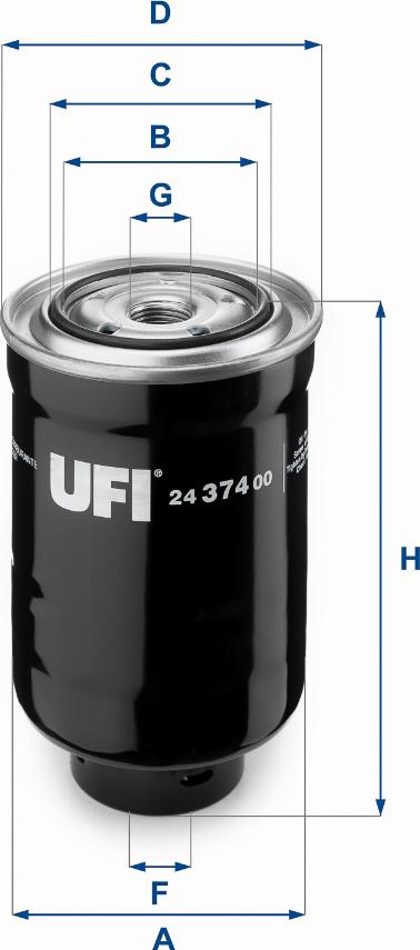 UFI 24.374.00 - Yakıt Filtresi parcadolu.com