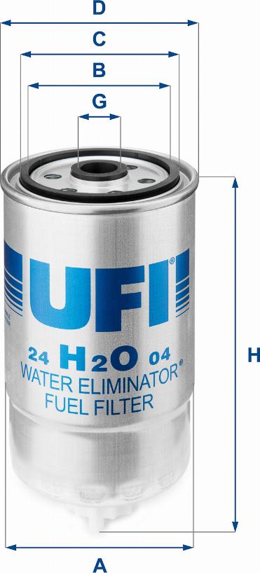 UFI 24.H2O.04 - Yakıt Filtresi parcadolu.com