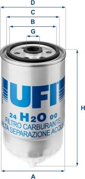 UFI 24.H2O.00 - Yakıt Filtresi parcadolu.com