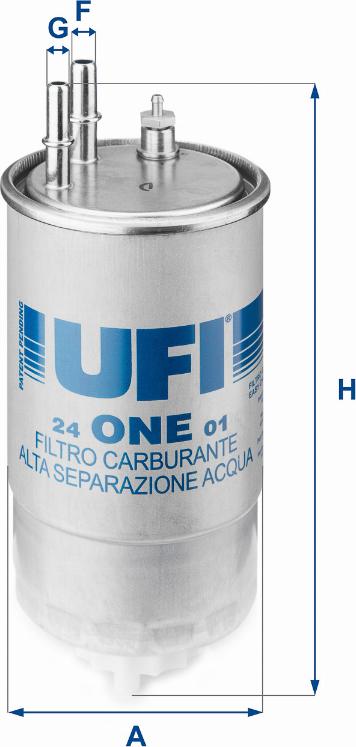 UFI 24.ONE.01 - Yakıt Filtresi parcadolu.com