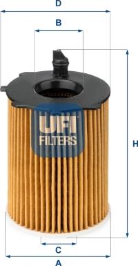UFI 25.037.00 - Yağ filtresi parcadolu.com