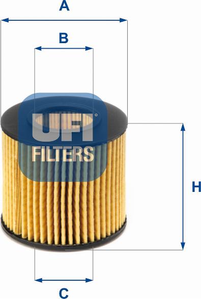 UFI 25.116.00 - Yağ filtresi parcadolu.com