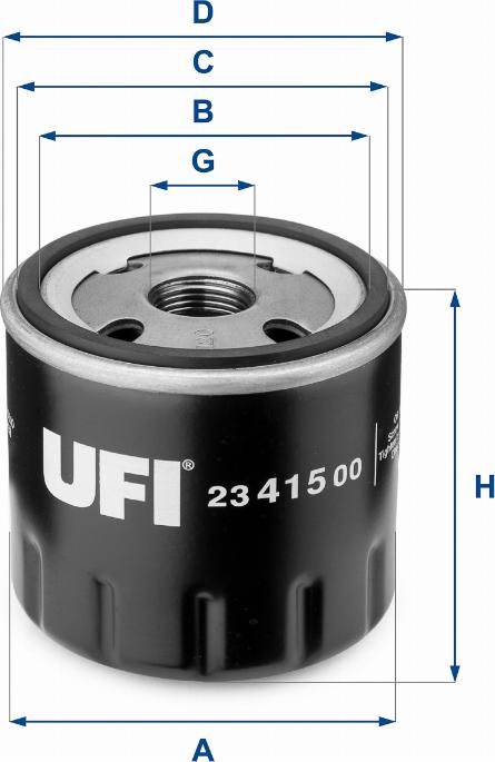 UFI 23.415.00 - Yağ filtresi parcadolu.com