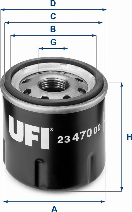 UFI 23.470.00 - Yağ filtresi parcadolu.com