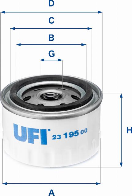 UFI 23.195.00 - Yağ filtresi parcadolu.com