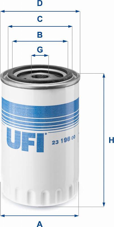 UFI 23.198.00 - Yağ filtresi parcadolu.com