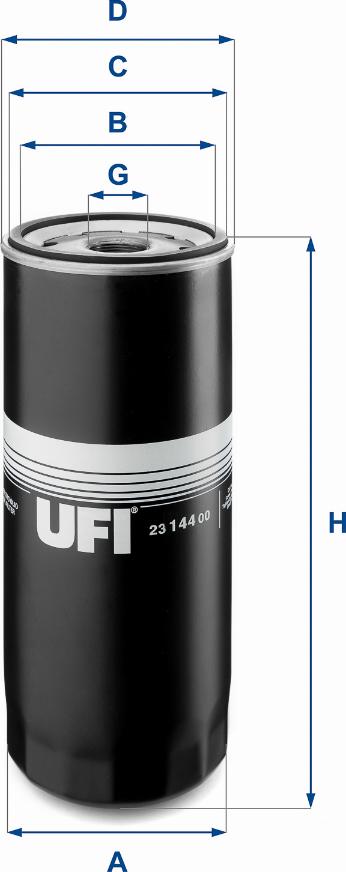 UFI 23.144.00 - Yağ filtresi parcadolu.com