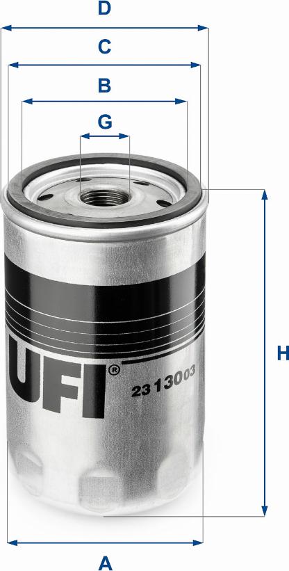 UFI 23.130.03 - Yağ filtresi parcadolu.com