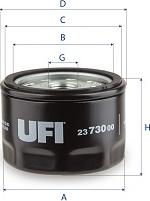 UFI 23.730.00 - Yağ filtresi parcadolu.com