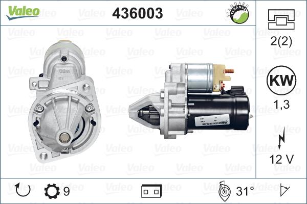 Valeo 436003 - Marş Dinamosu parcadolu.com