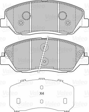 Valeo 598937 - BALATA FREN ON-HYUNDAI  SANTAFE 06-10- SANTAFE 15- -  H350 2.5 CRDI - KIA   SORENTO 11-- SSANGYONG   KORANDO - ACTYON SPORTS 2.0 parcadolu.com