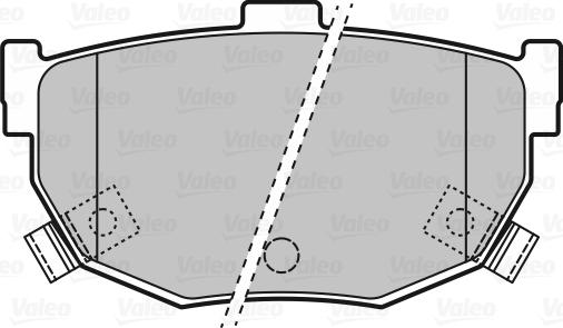 Valeo 598817 - FREN BALATASI ARKA HYUNDAI ELANTRA 1996-2006 KIA CERATO 2004-- NISSAN MAXIMA 88-94 parcadolu.com