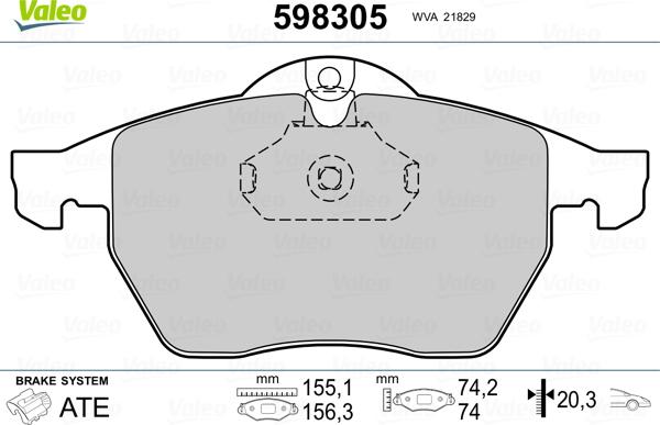 Valeo 598305 - Fren Balata Seti, Diskli Fren parcadolu.com