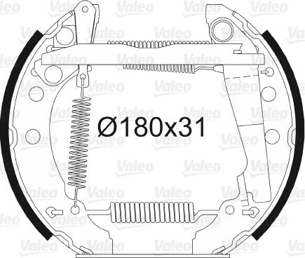 Valeo 554529 - Fren Pabuç Takımı parcadolu.com